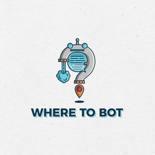 Destination logo with the title 'Chat bot logo concept'