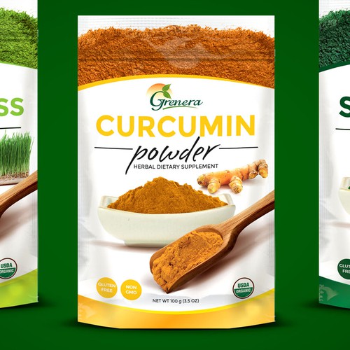 Gourmet design with the title 'Herbal dietary supplement'