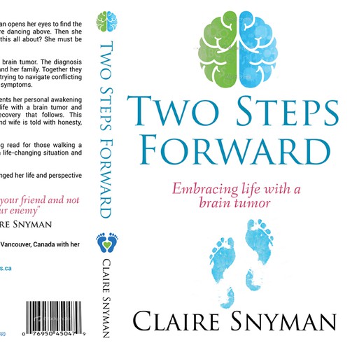 Inspirational book cover with the title 'Create a captivating and inspiring cover for a memoir about a woman who survives a brain tumor'