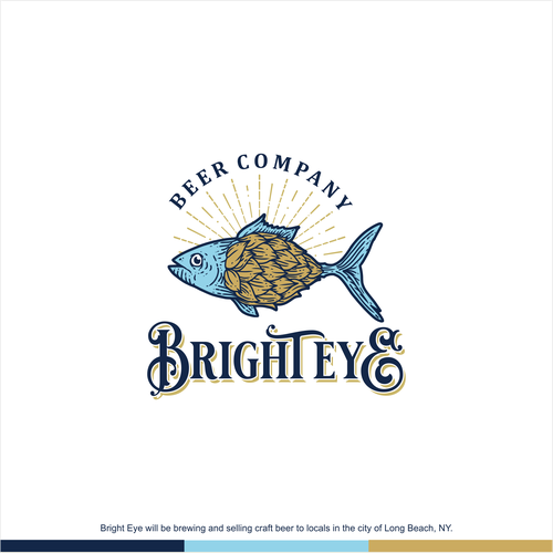 Beer logo with the title 'Logo Concept for Bright Eye Beer Co.'