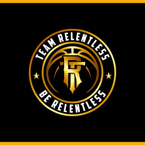 Ball logo with the title 'Basketball Logo for 'Team Relentless''