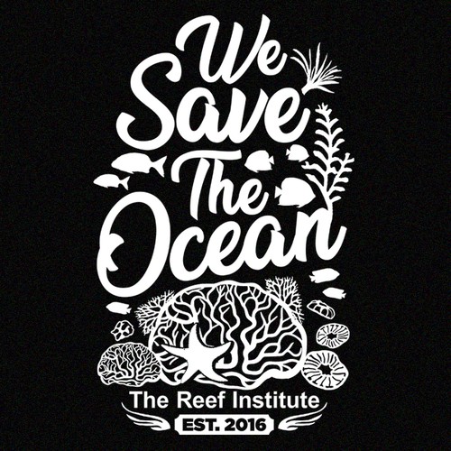 Retro t-shirt with the title 'We Save The Ocean '