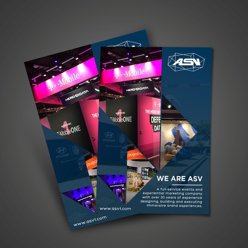 Print ad design with the title 'Create a one page print ad for Experiential Marketing company, ASV'