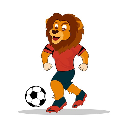 Soccer artwork with the title 'Lion'