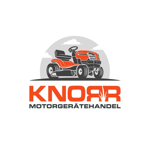 Tractor logo with the title 'Modern logo concept for Knorr Motorgeratehandel'
