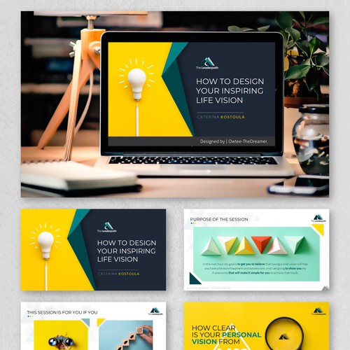 Program design with the title 'PowerPoint Design for the "The Leaderpath" Project.'