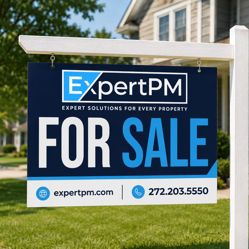 Yard design with the title 'For Sale Yard Sign Design'