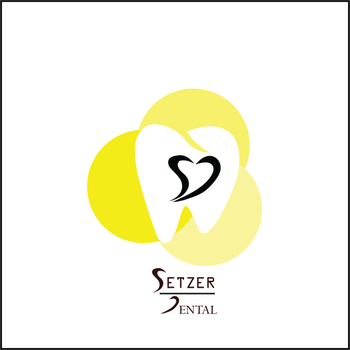 Black and yellow logo with the title 'Dental logo'