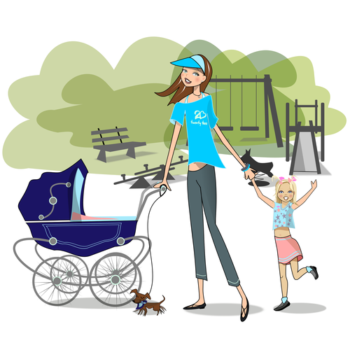 Baby artwork with the title 'Illustration for 20 tees t-shirt design Fashion '