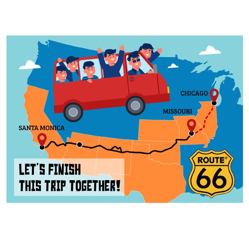 Holiday artwork with the title 'Lets trip'