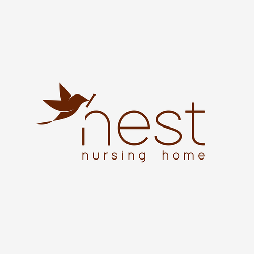 Nursing logo with the title 'Nest nursing home '