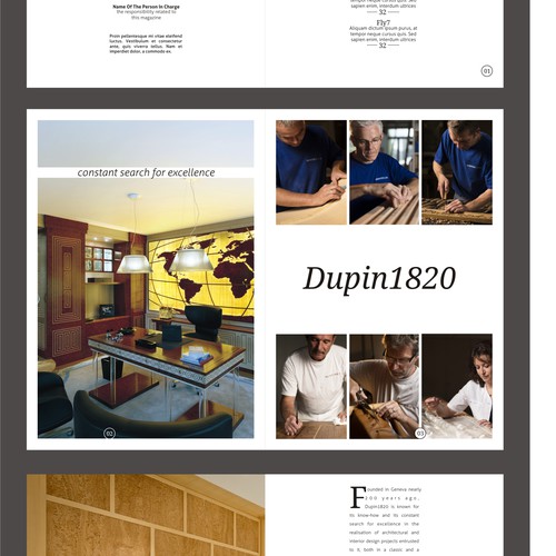 Typeface design with the title 'Lifestyle magazine concept artworks'