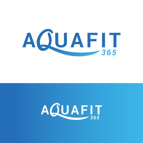 Blues design with the title 'AQUAFIT'