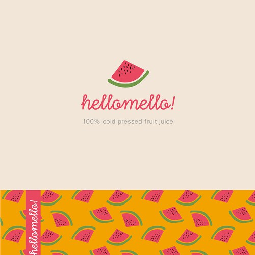 Pattern brand with the title 'Watermelon Water Branding'