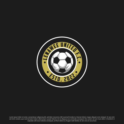 Soccer ball design with the title 'Logo design'