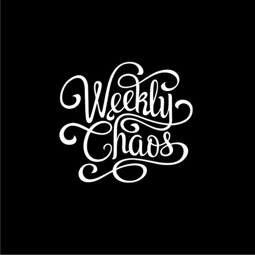 Beautiful logo with the title 'Weekly Chaos band lettering logo'