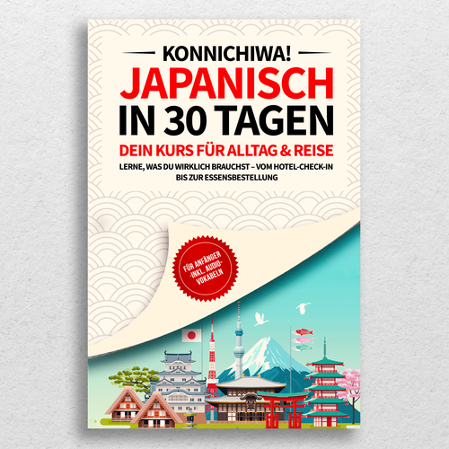 Attractive book cover with the title 'JAPANESE in 30 days'