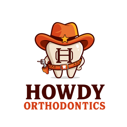 Dental brand with the title 'mascot logo orthodontics'