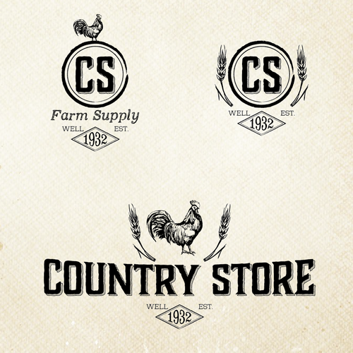 Rustic logo with the title 'Private label brand logo'