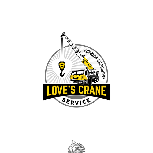 Forklift logo with the title 'Love's Crane Service'