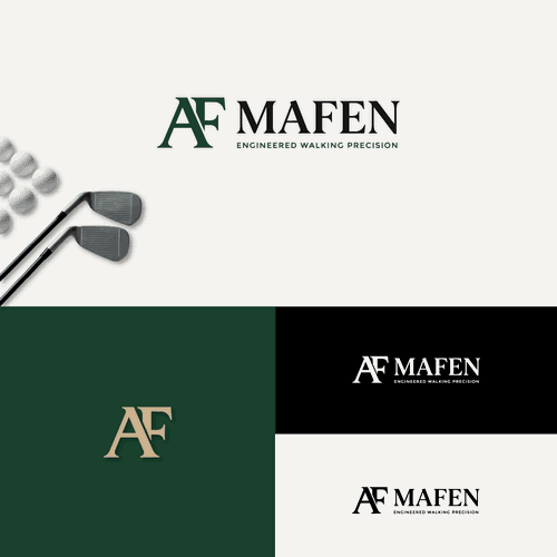Golf brand with the title 'MAFEN — Minimal Architectural Golf Identity'