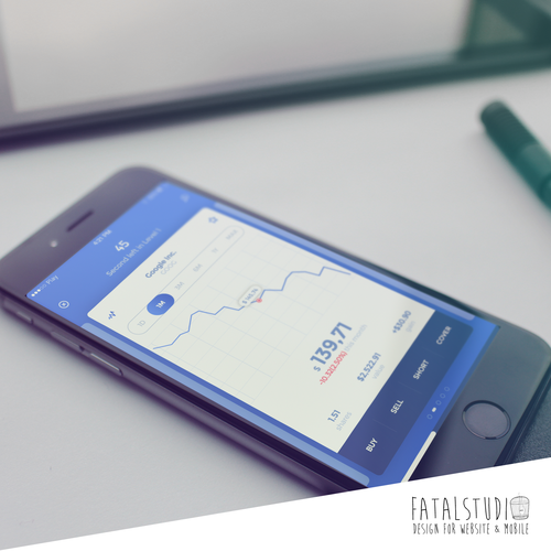 UI design with the title 'Concept Design for Stock Market Learning'