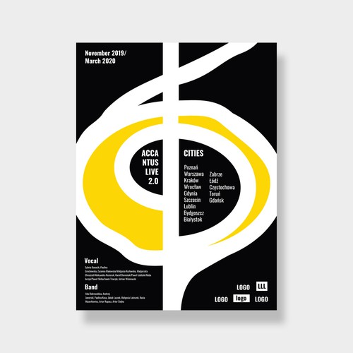 Classical music design with the title 'Poster for concert tour'