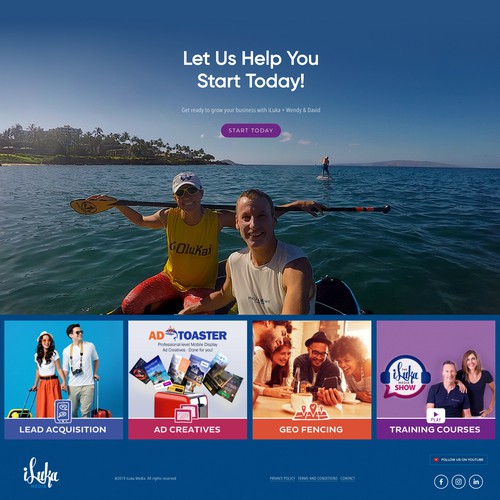 Online marketing design with the title 'iLuka Media'