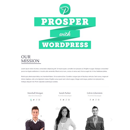 Green website with the title 'Create a Minimalist Company Website with Beautiful Typography'