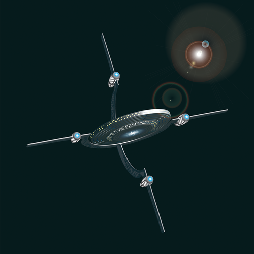 Space artwork with the title 'star ship 2'