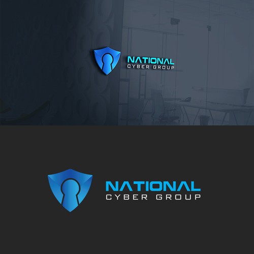 Corporate identity logo with the title 'Cyber Security Logo'