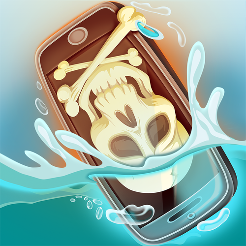 Pirate design with the title 'App Icon for Plunker Call Blocker'
