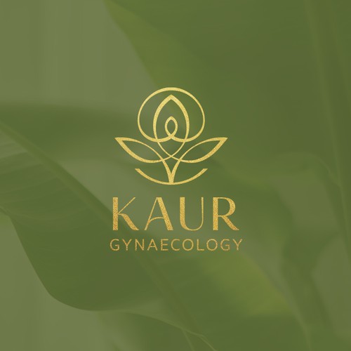 Lotus design with the title 'Kaur Gynaecology'