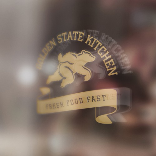 California logo with the title 'Golden State Kitchen Logo Design'