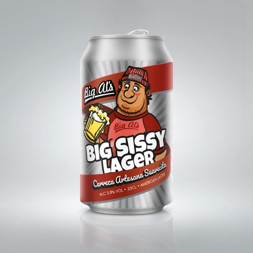 Can label with the title 'Label for can Bog Sissy Lager'