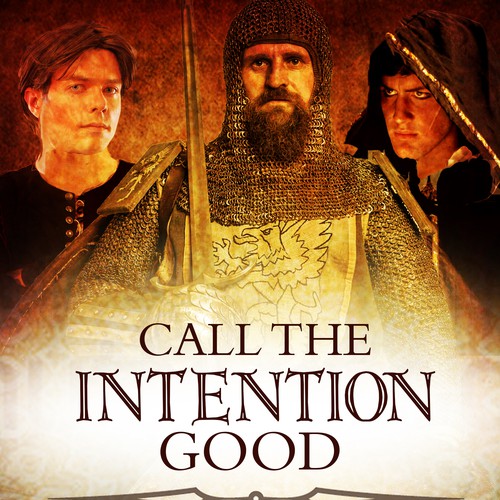 Knight design with the title 'Medieval novel cover'