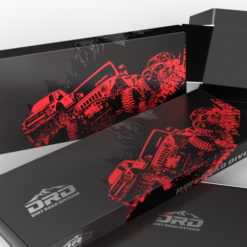 Car packaging with the title 'bold and masculine offroad '