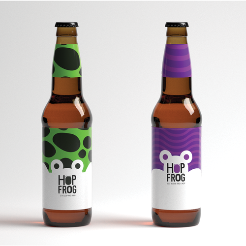 Cool label with the title 'Hop Frog beer label'