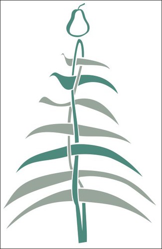 Pear design with the title 'Christmas tree illustration/design original art needed'