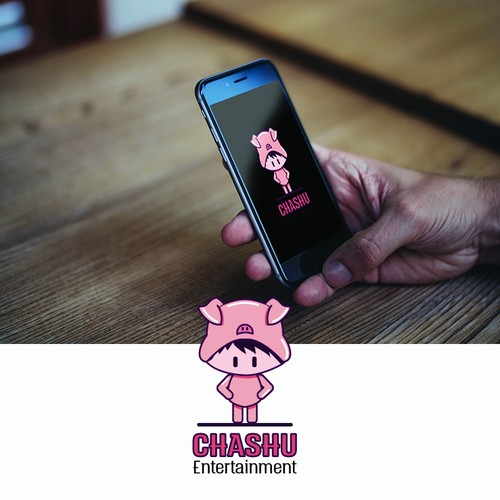 Chibi design with the title 'Chashu pig boy'