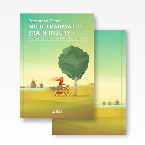 Vector illustration with the title 'Brain Injury Book Cover'