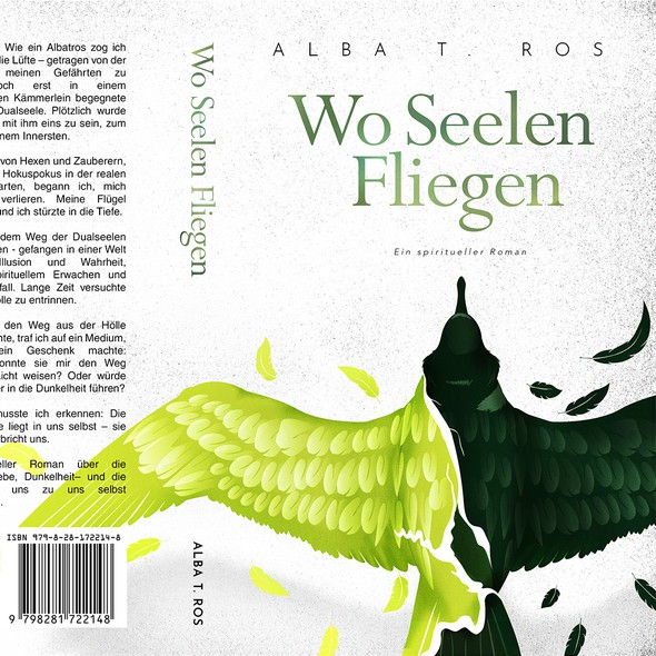 Spiritual book cover with the title 'Wo Seelen fliegen (Where Souls fly)'