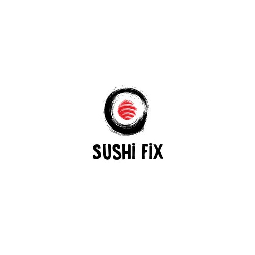 Sushi design with the title 'Rough concept for Sushi Restaurant'