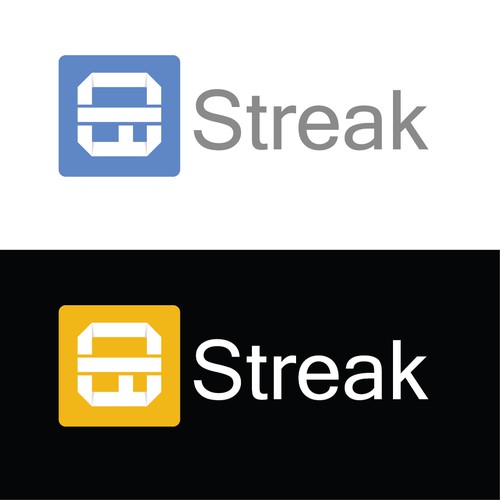 Material design logo with the title 'Concept logo for streak'