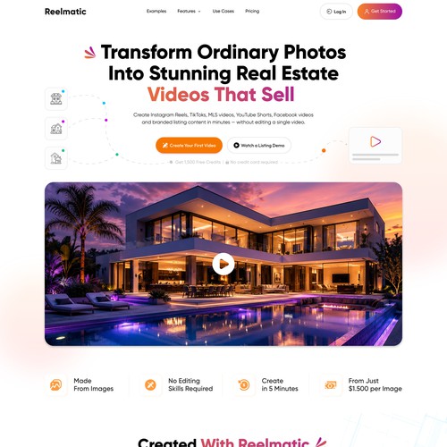 Design with the title 'Fun AI Real Estate Web Design '