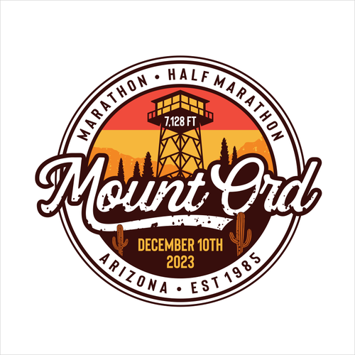 Marathon design with the title 'Mount Ord Logo'
