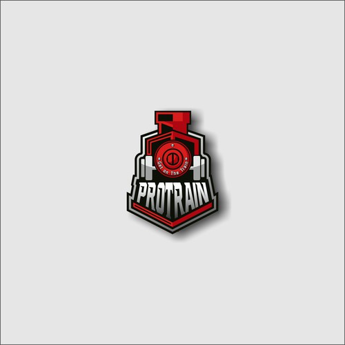 Train logo with the title 'bold gym logo'