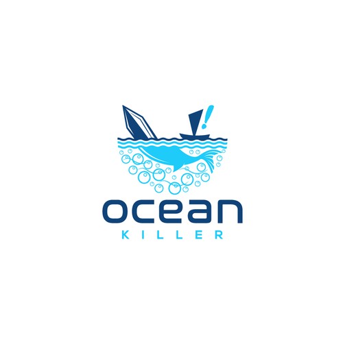 Booth design with the title 'Ocean Killer Logo'