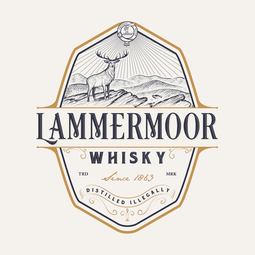 Whiskey brand with the title 'whisky logo'