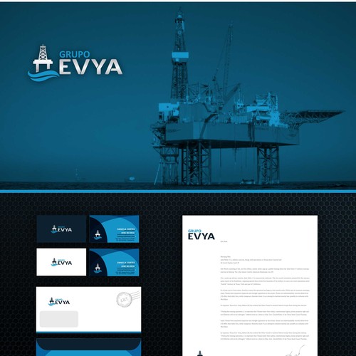 Oil brand with the title 'GRUPO EVYA'